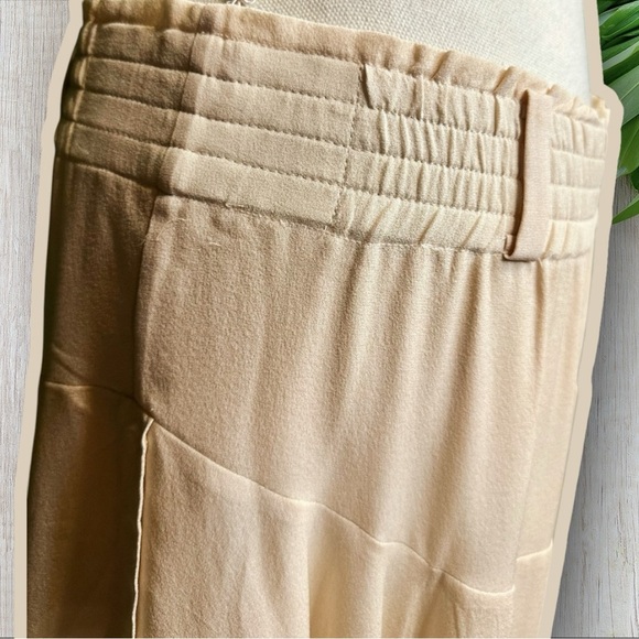 A.L.C. 100% Silk Cream / Pale Blush Ruffled Mini Skirt Size 0 - NO BELT - Picture 8 of 15